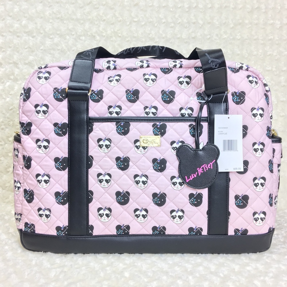 Betsey Johnson Weekender Bag Panda Unicorn XL